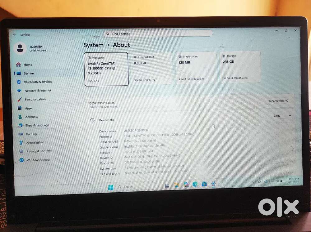 Toshiba Satellite Pro C40.
