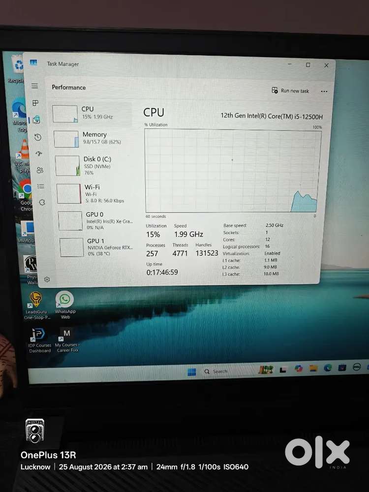 Dell gaming laptop G15 RTX 3050