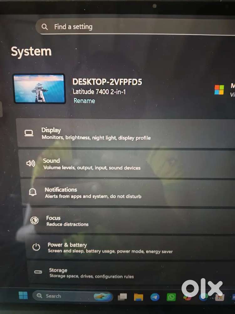 Latitude 7400,360&deg; rotation,16 gb ram , 256 SSD, i5 8th generation