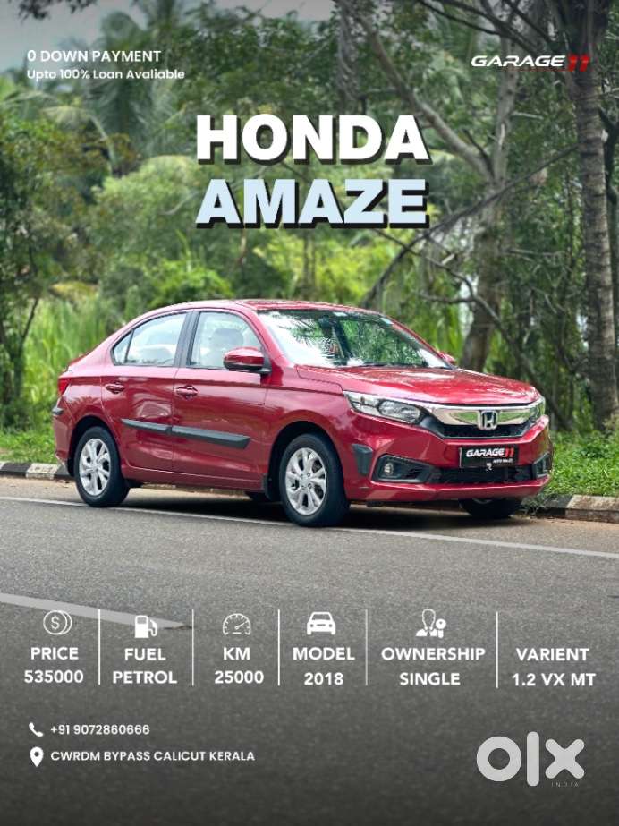 Honda Amaze Vx Petrol, 2018, Petrol