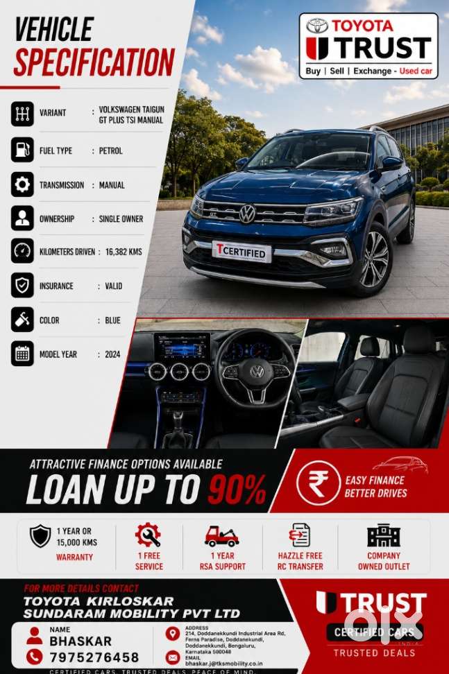 Volkswagen Taigun 1.5 Tsi Gt Plus, 2024, Petrol