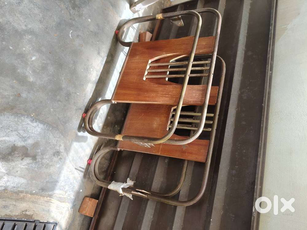 Double steel cot