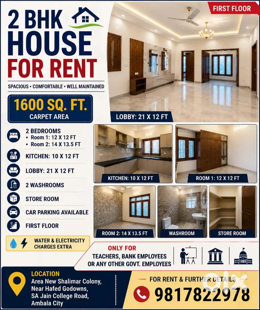 2BHK house available for rent
