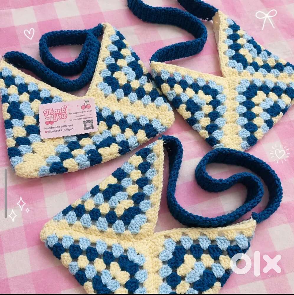 Handmade crochet side bag