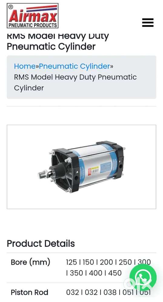 Airmax pneumatic cylinder