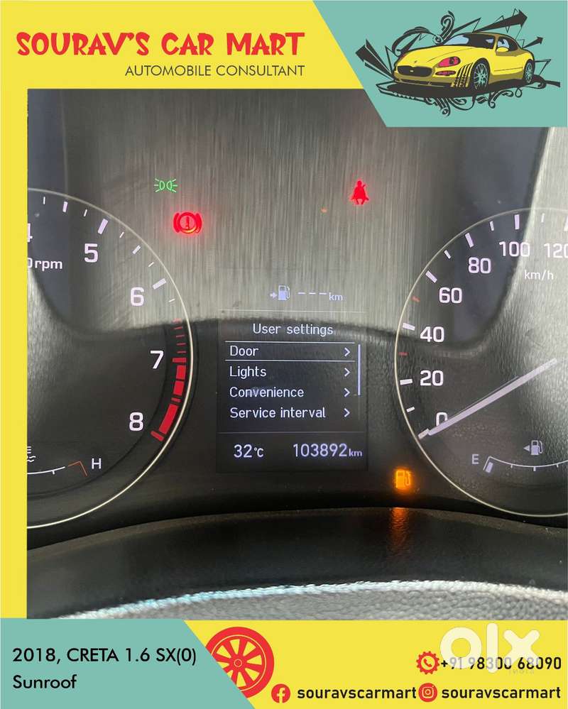 Hyundai Creta 1.6 Sx (o) Vtvt, 2018, Petrol