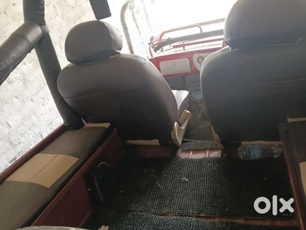 Custom Red Open Jeep - Perfect For Wedding, Baraat & Video Shoots