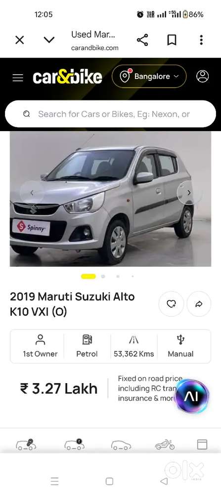 Maruti Suzuki Alto Vxi Automatic (amt) 2019 Petrol;excellent Condition