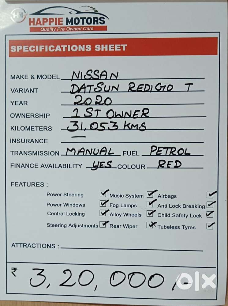 Datsun Redigo 0.8 T, 2020, Petrol