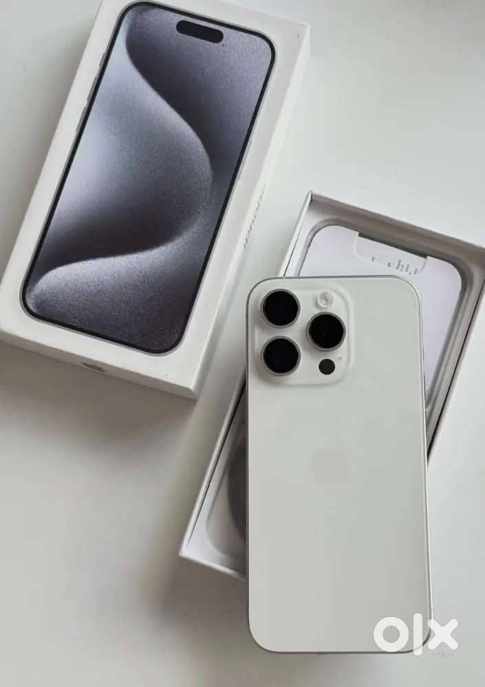 IPHONE 15 PRO 256GB IN WHITE TITANIUM WITH BILL & BOX WITH WARRANTY