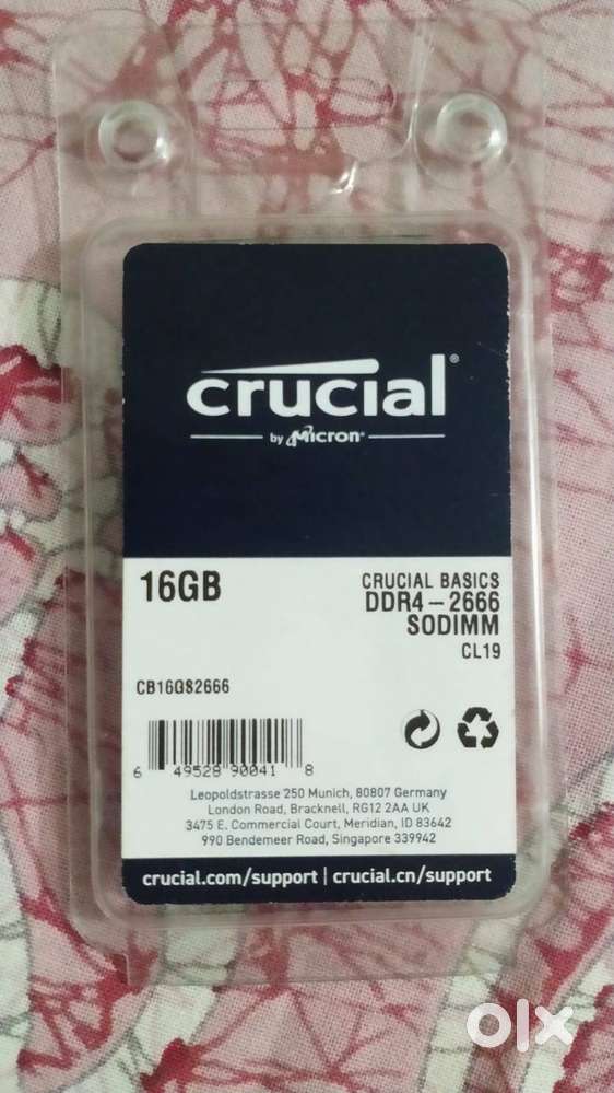 Crucial 16GB DDR4 2666MHz Laptop RAM SODIMM