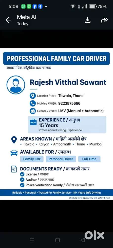 Driver lmv vehicle job