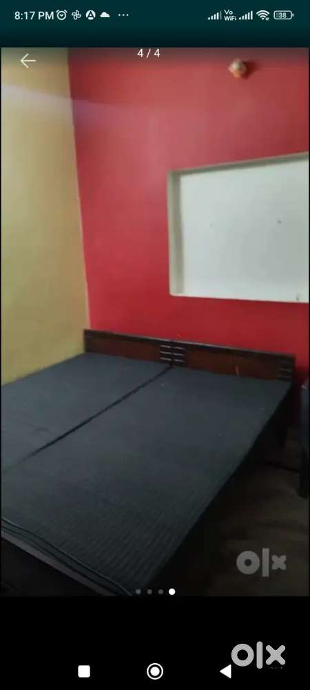 One room set with attached bathroom and kitchen