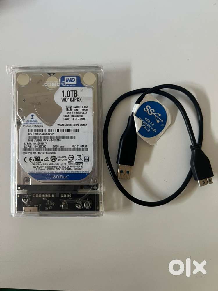 1TB WD Blue Portable External Hard Drive | USB 3.0 | 100% Health