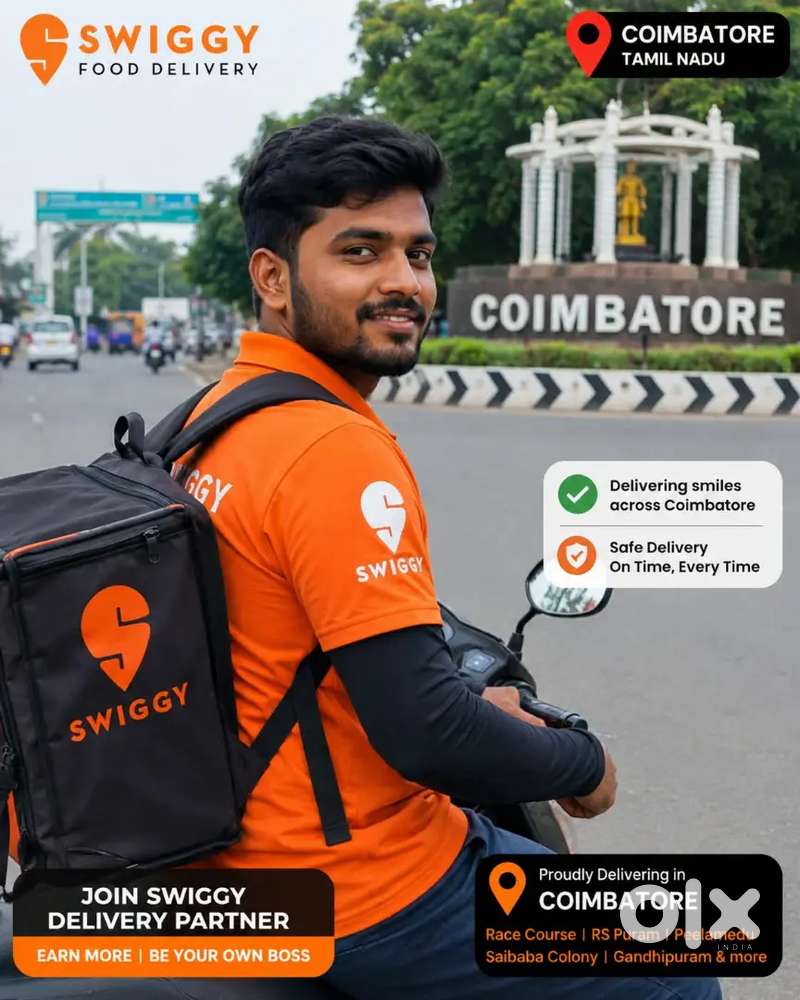 COIMBATORE FREE JOINING SWIGGY FOOD DELIVERY JOBS