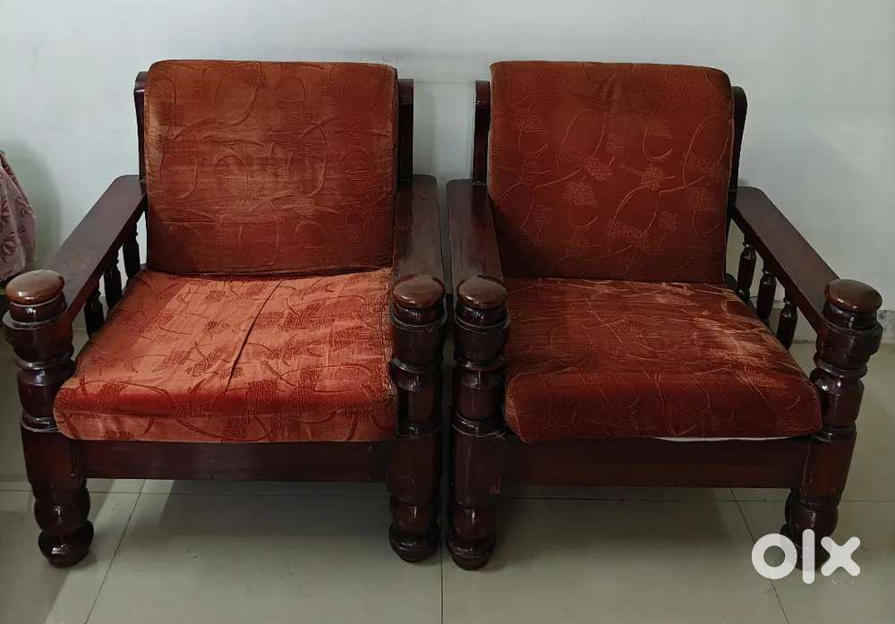 Sofa (3+1+1) seater  and Refrigerator and Double bed