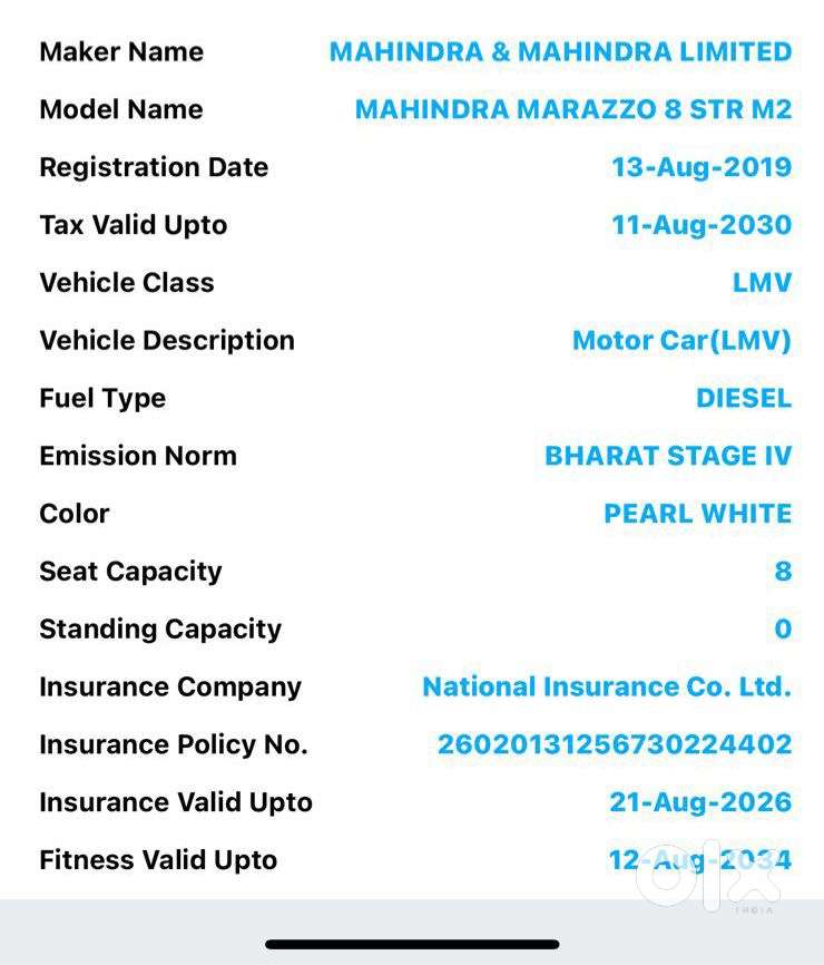 Mahindra Marazzo Diesel 2019