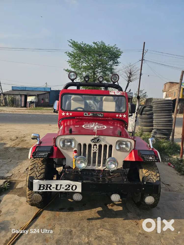 Custom Red Open Jeep - Perfect For Wedding, Baraat & Video Shoots