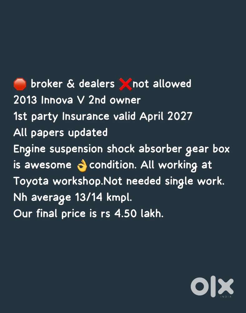 Toyota Innova Diesel Manual 2013