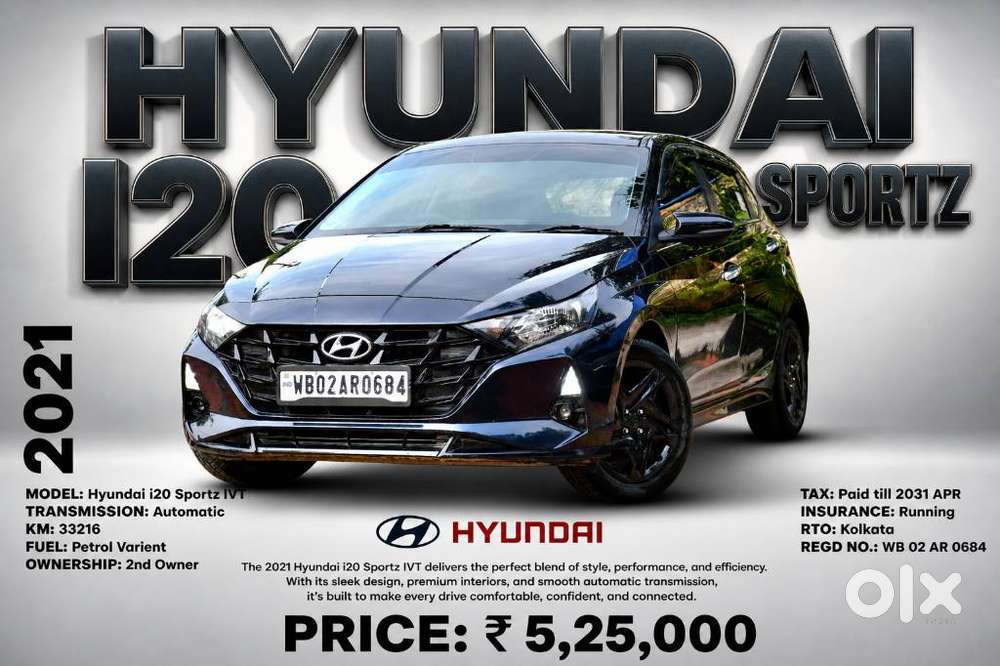 Hyundai I20 Sportz 1.2 Ivt, 2021, Petrol