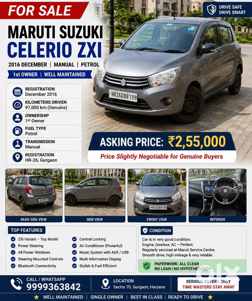Maruti Suzuki Celerio Zxi 2016 December Petrol