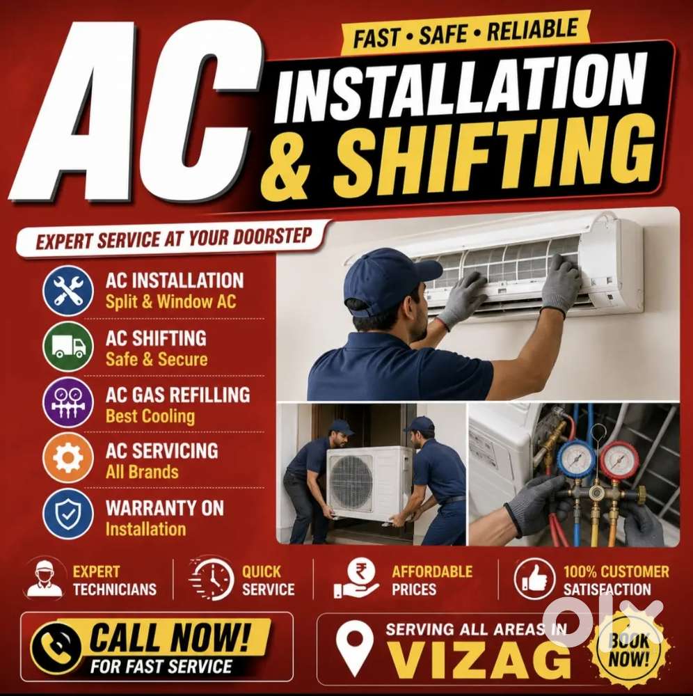 Ac installation and shifting services in vizag