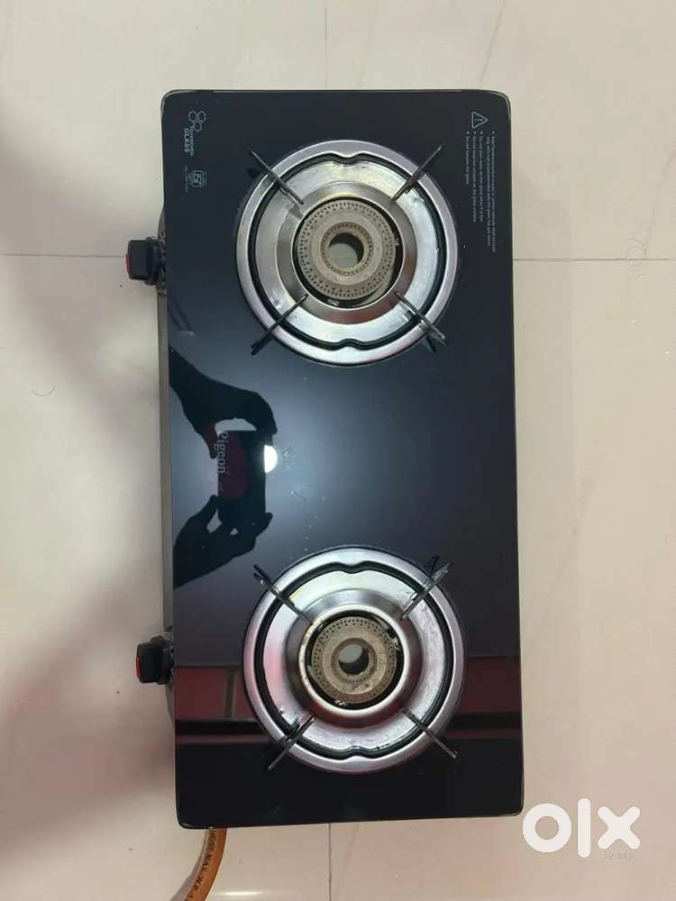 Pigeon 2 Burner Glass Top Gas Stove with lighter