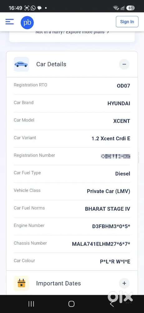 Hyundai Xcent Diesel 2017