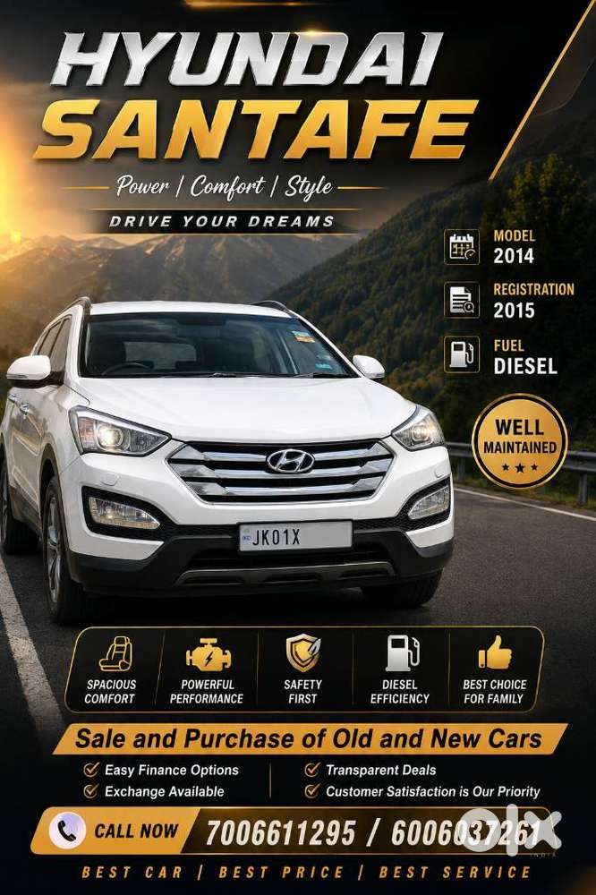 Hyundai Santa Fe 4wd At, 2014, Diesel