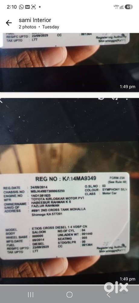 Toyota Etios Cross 1.4l Vd, 2014, Diesel