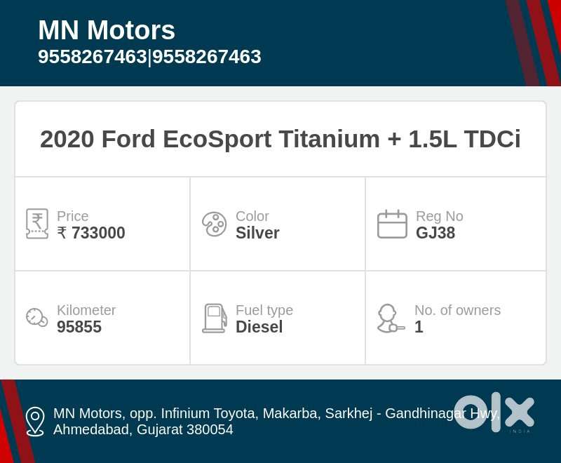 Ford Ecosport 1.5 Diesel Titanium Plus, 2020, Diesel