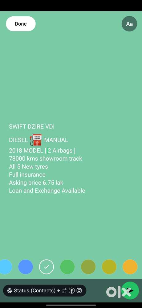 Maruti Suzuki Swift Dzire Vdi Optional, 2018, Diesel