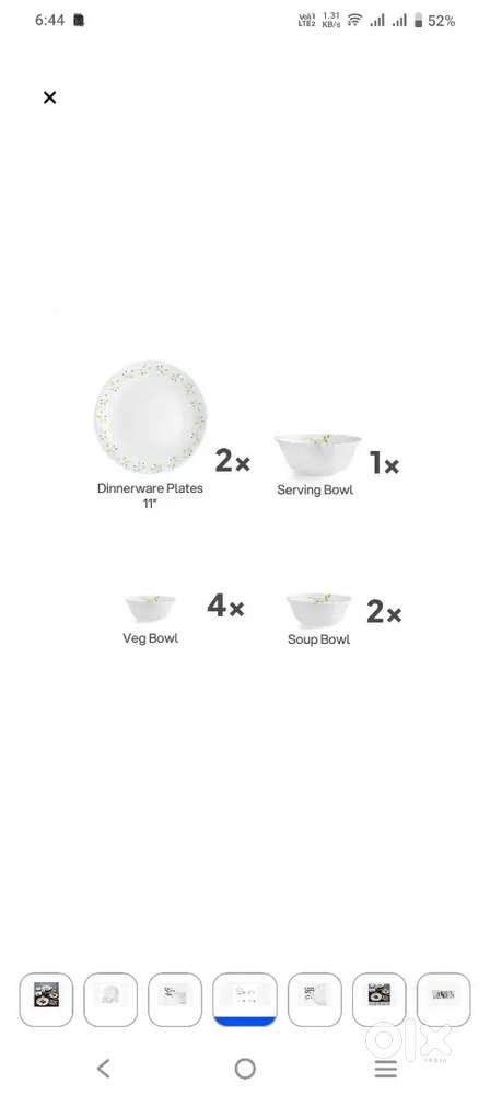 New Cello Opalware Dinner Sets seal pack