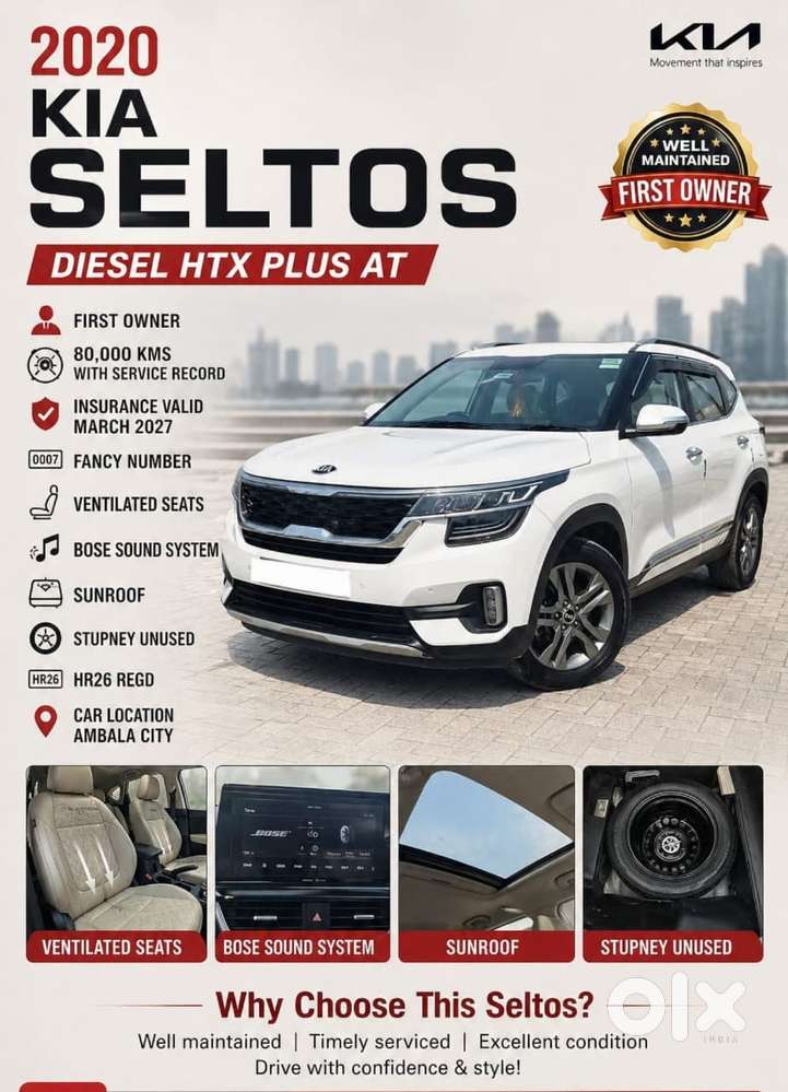 Kia Seltos Htx+ At 1.5 Diesel, 2020, Diesel