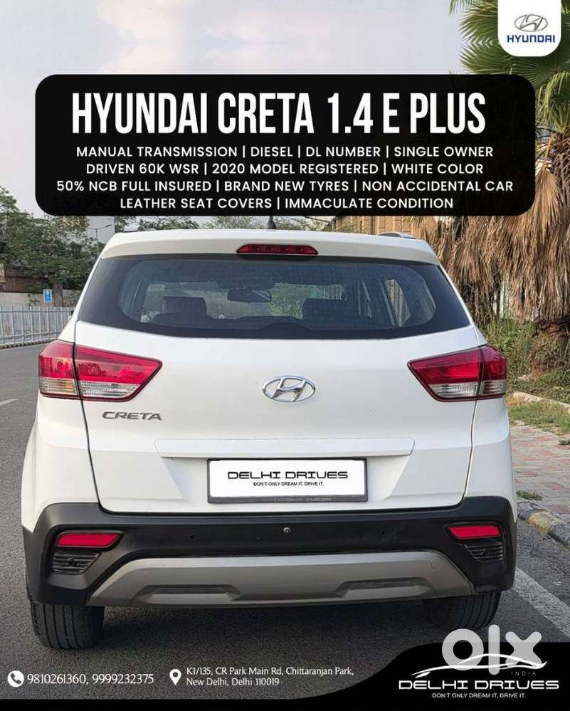 Hyundai Creta 1.4 E Plus Diesel, 2020, Diesel