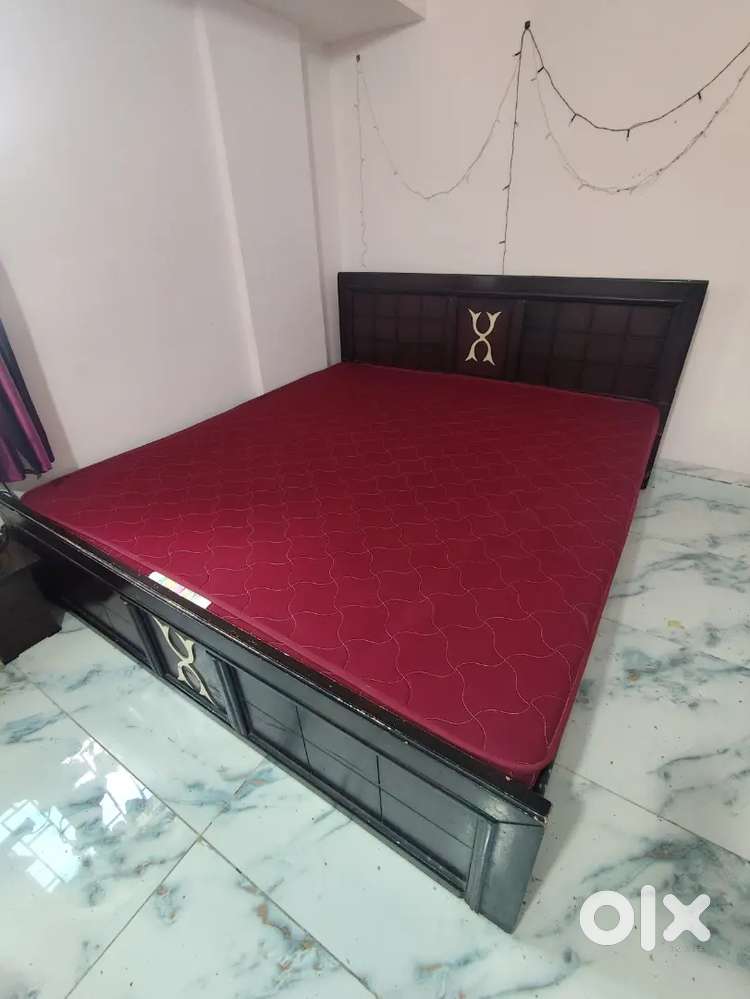 King size storage cot with mattress - Beds & Wardrobes - 1820112276