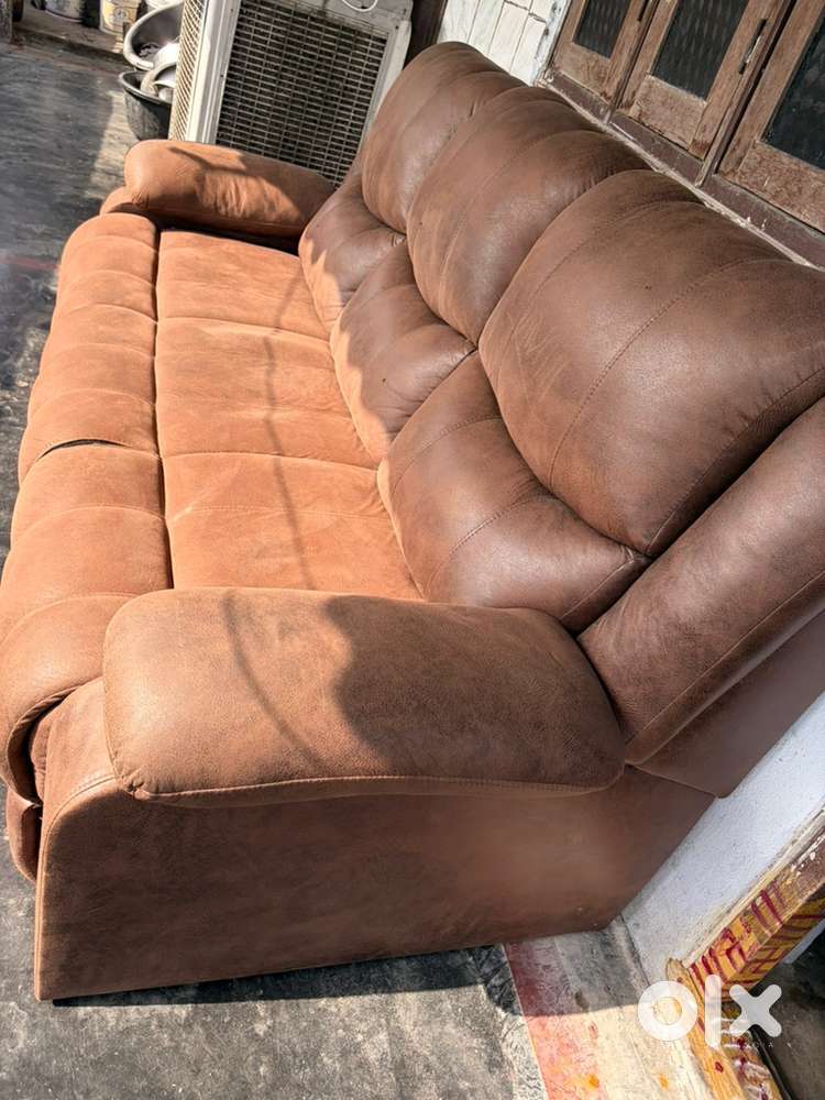 Leather sofa, three seater