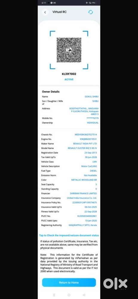 Renault Duster 2013 Diesel Well Maintained