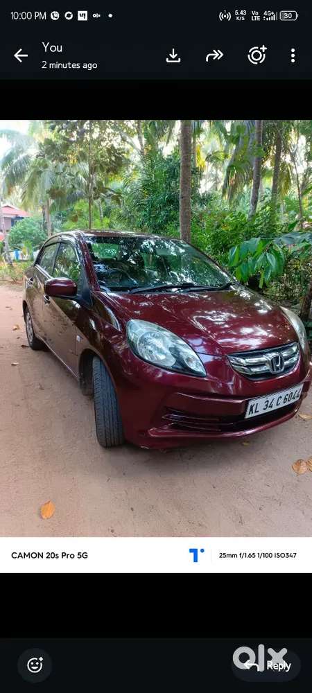 Honda Amaze 1.5 S 2013. No Accident History,good Interiors. 20+millage
