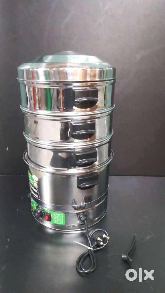 Electric Corn, Momo & Rice Steamer 4 Tier 47cm Commercial Stainless St