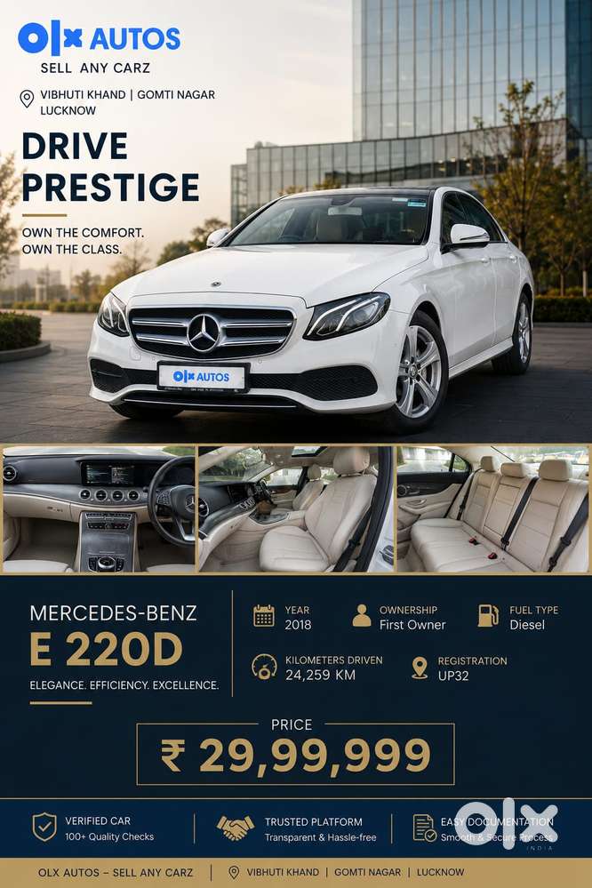 Mercedes-benz E-class E 220 D, 2018, Diesel
