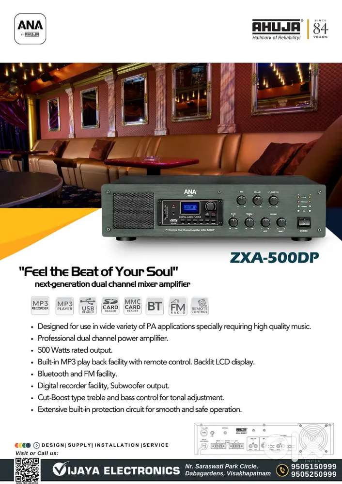 Ahuja AMP and x4 Ahuja Speakers