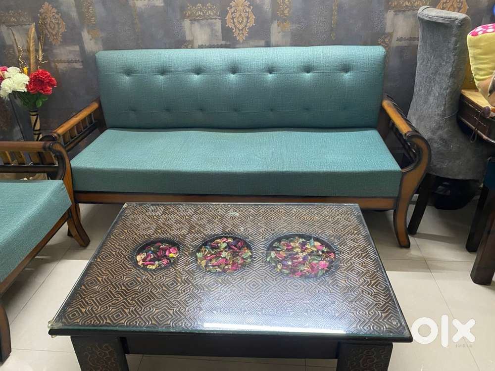 Wooden sofa set .