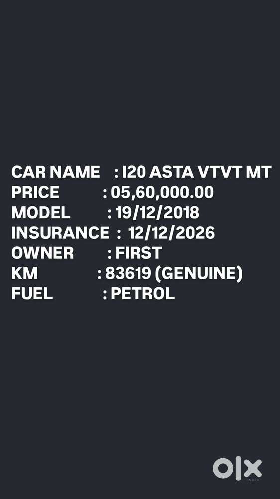 Hyundai Elite I20 Asta 1.2 Mt, 2018, Petrol