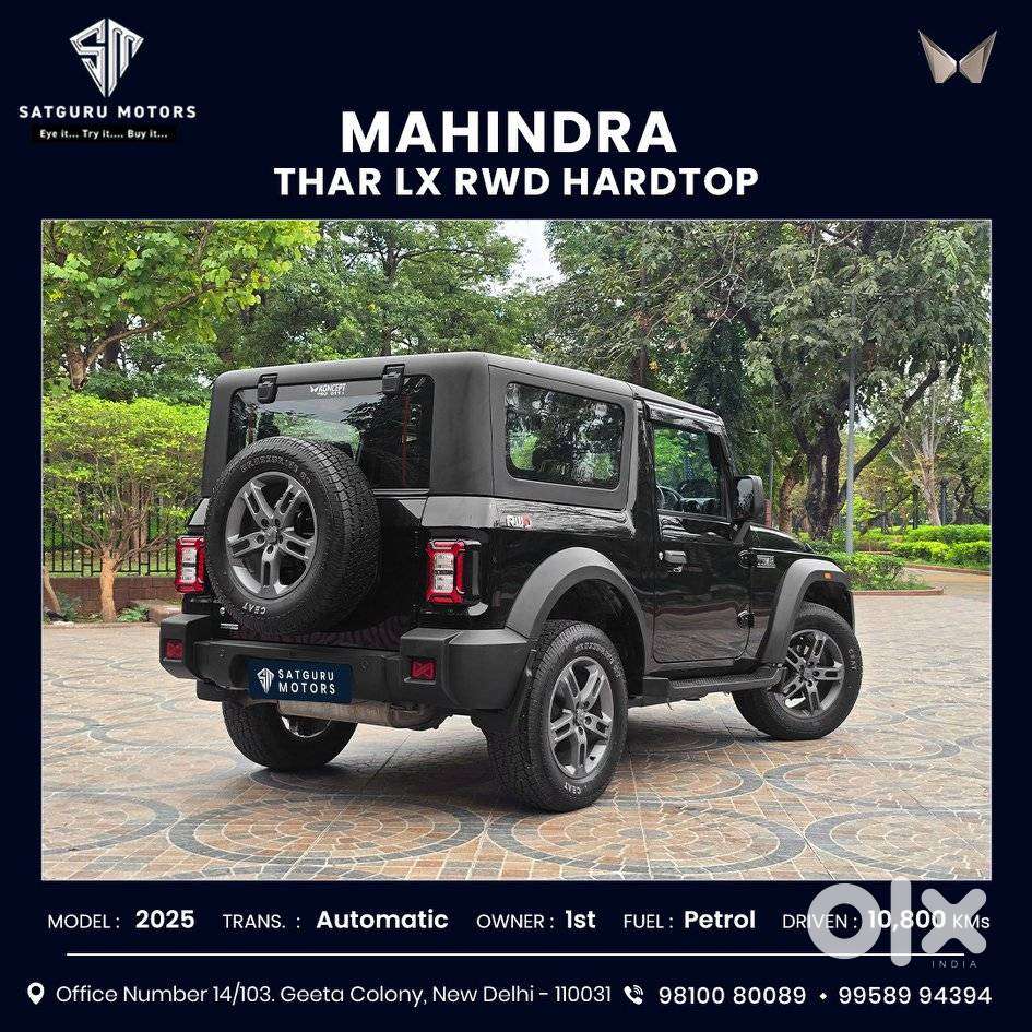Mahindra Thar 2.0 Lx Hard Top Petrol At 4 Rwd, 2025, Petrol