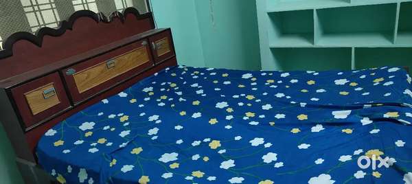 Spacious Double Bed Cot with Box Storage – Excellent Condition