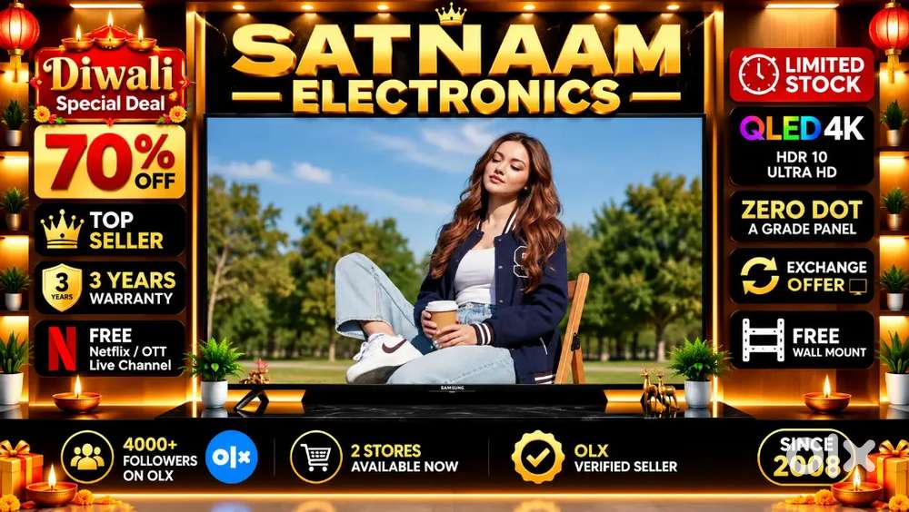 43 Q-LED TV 3 YEARS WARRANTY HDR 10 ZERO DOT TECNOLOGY WITH WARRANTY