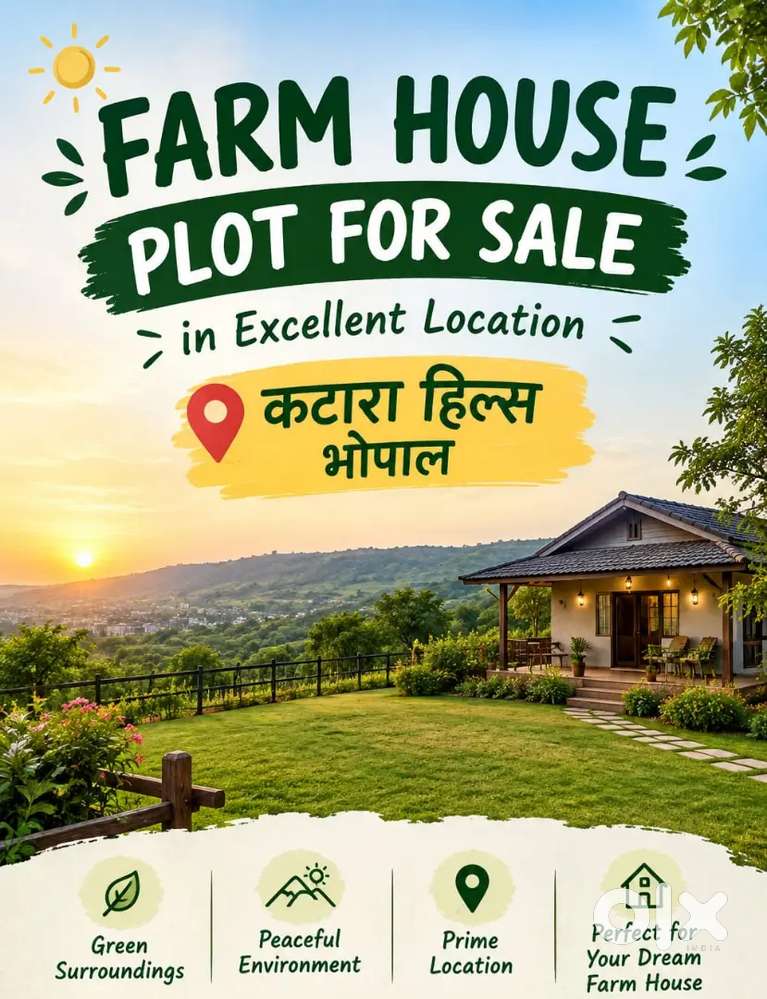 Farmhouse plot 5000 sq ft in katara hills extension in main road