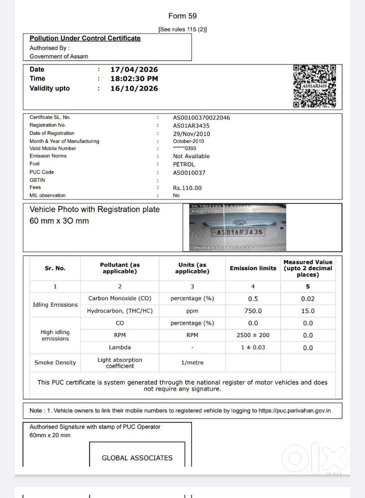 Running Condition Valid Upto 2031