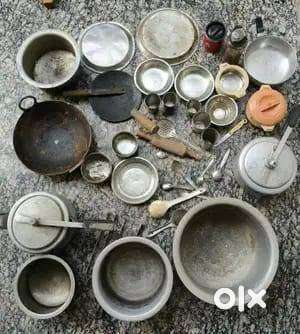 Old Aluminium and steel utencils